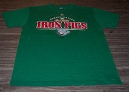 Lehigh Valley Iron Pigs Minor League Baseball Irish Green T-Shirt Medium New - £15.51 GBP