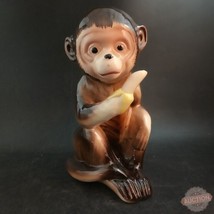Rare Tilso Monumental Ceramic Ceramic Monkey With Banana, Hand Painted - $39.60