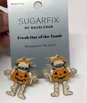 Sugarfix By Baublebar Halloween Earrings Fresh Out Of The Tomb Pumpkin Mummy - $9.90