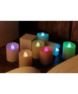 12 Pack LED Flameless Votive Candles, Colorful Remote Control Flickering... - $22.76