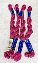 4 MINT Anchor Perle Pearl Cotton #972 Drk Pink Embroidery Floss Vintage Skein - £7.27 GBP