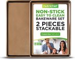 NutriChef 2-Piece Nonstick XL Cookie Sheets for Baking (Open Box) - $19.88