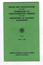 Rules &amp; Regulations Numbering of Undocumented Vessels &amp; Reporting of Acc... - £9.30 GBP