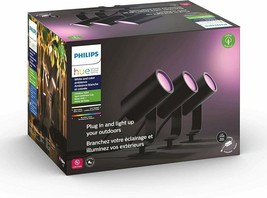 Philips Hue Lily White & Color Outdoor Spot Light - 3 Pack - £355.08 GBP