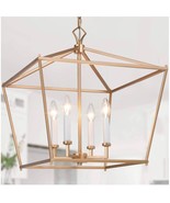 classy leaves Gold Chandelier, Lantern Pendant Light Fixtures, Foyer/Din... - $170.76 CAD