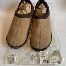 Unisex Memory Foam Slippers 9, 9.5 Tan Indoor Walker Slippers With Anti-Skid - £5.30 GBP
