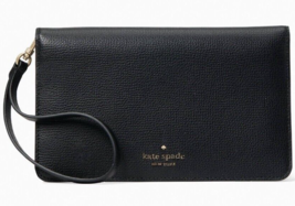 Kate Spade Darcy Clutch Wallet Wristlet Black Leather WLR00581 NWT $199 MSRP FS - £51.31 GBP