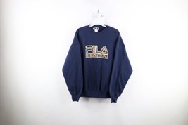 Vintage 90s FILA Mens Large Faded Spell Out Paisley Crewneck Sweatshirt USA - £47.44 GBP