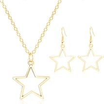 Y2K Star Pendant Necklace for Teen Girls Women Punk Titanium Steel Star ... - $21.20