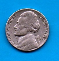 1959-D  Circulated Jefferson Nickel - Moderate Wear -About VF - $0.05