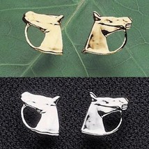 Equestrian Jewelry Exselle Horse Head Bridle Earrings - Gold or Platinum Plate - £7.97 GBP