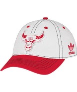 Adidas Women&#39;s Basic Slouch White Adjustable Hat Cap CHICAGO RED BULLS - £19.23 GBP