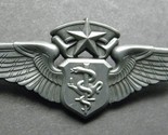 USAF AIR FORCE CHIEF FLIGHT NURSE MASTER WINGS LAPEL PIN BADGE 3 INCHES - £6.25 GBP