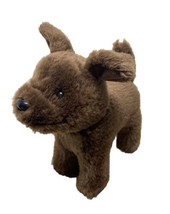 American Girl Doll Brown Articulated Brown Fluffy Dog Plush Standing Stuffed - £10.75 GBP