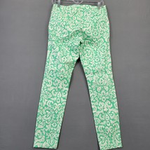 Old Navy Rockstar Women Pants Size 10 Green Stretch Preppy Print Skinny Low Rise - £7.84 GBP