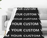 Custom DIY Your Image Warm Soft Blanket Add Design Travel Office Bedding... - £24.25 GBP+