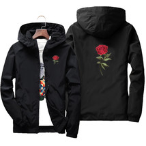 Men&#39;s Plus Size Jacket Windbreaker Spring Summer Section Fashion Trend Embroider - £64.64 GBP