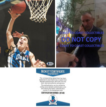 Bobby Hurley signed Duke Blue Devils basketball 8x10 photo proof Beckett COA.... - £86.04 GBP