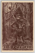 NJ New Jersey Leeds Devil w Bat Wings Folklore Character Smithville Postcard W22 - £10.41 GBP