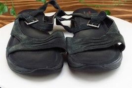 SKECHERS Sz 8 M Black Sport Sandals Leather Women Sandals - £13.45 GBP