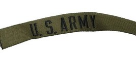 US Army full embroidered Name tape cloth OD Green &amp; Black sew on patch  - $56.24 MXN