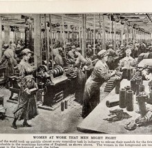 Women Working In Factory Testing Shells 1919 World War 1 Military Print ... - $29.99