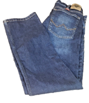 Wrangler 36x30 Slim Straight Dark Wash Blue Denim Jeans Western  92sswbr - $12.63