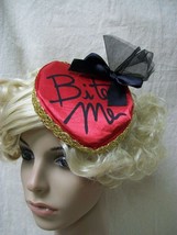Fancy Heart BITE ME Fascinator Hat Hair Clip Headpiece Steampunk Goth Va... - $187.53 MXN