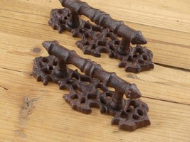 2 Handles Cast Iron Antique Style FANCY Barn Gate Pull Shed Door Handles... - $378.38 MXN