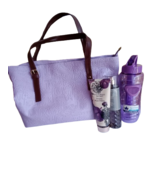 4 Pcs Victoria Secret Lotion+Tumbler Water Bottle Shoulder Bag &amp; Mist Gi... - $34.65