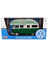 Volkswagen Type 2 (T1) Camper Van Green and White &quot;Outdoor Camping Explo... - £35.66 GBP
