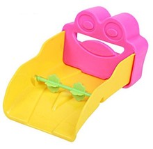 Colorful Water Faucet Extender Extending Faucet Hand Frog Shape Rose Red&Yellow image 2