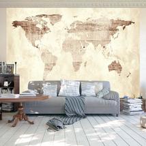Tiptophomedecor Peel and Stick World Map  Wallpaper Wall Mural - World Map On Wo - £47.18 GBP+