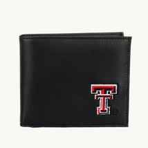 Texas Tech Red Raiders Mens Black Leather Bi-fold Wallet - £18.38 GBP