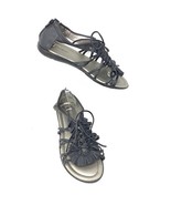ComfortView Womens Black Sandals Ruffles Accents  Zip Heel Sandal Size 9M - $346.92 MXN