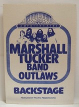 MARSHALL TUCKER BAND / OUTLAWS - ORIGINAL 70&#39;s CONCERT BACKSTAGE PASS *L... - £19.91 GBP
