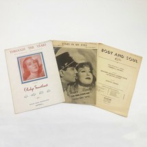 Set of 3 Music Sheets 1930&#39;s Through the Years Stars in My Eyes Body &amp; Soul - £10.60 GBP