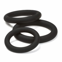 CLOUD 9 PRO SENSUAL SILICONE COCK RING 3 PACK BLACK PENIS RINGS - $294.82 MXN