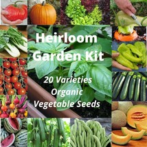 20 Heirloom Vegetable Seed Pack Survival Seed Kit 1400 Seeds Fresh Seeds From US - £40.20 GBP