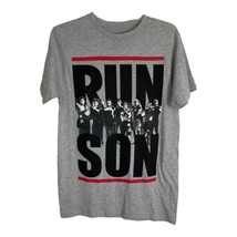 Run Son Mens Tee Shirt Size Small Gray Black Imking Short Sleeve Soft NEW - £17.32 GBP