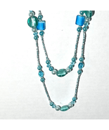 BCG Boho Blue &amp; Turquoise 2-Strand Necklace &amp; Bracelet - £29.46 GBP