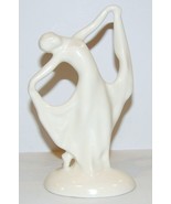 LOVELY VINTAGE HALDEMAN CALIENTE POTTERY WHITE #408 DANCING LADY 6 5/8&quot; ... - $54.44