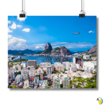 Brazil Rio De Janeiro Skyline Poster, Sugarloaf Mountain Brazilian Digital Print - £17.85 GBP+