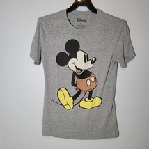 Mickey Mouse Shirt Womens Medium Gray Scoop Neck - £11.99 GBP