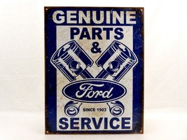 Ford Parts &amp; Service, 12.5 x 16 Metal Poster, Garage/Man Cave Decor, #S-18 - £7.79 GBP