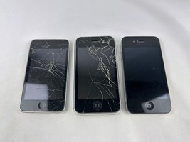 Parts Lot Apple iPod 8GB, iPhone 3GS & IPhone 4 Cracked Untested - $38.01