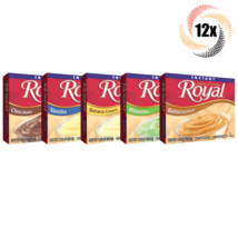 12x Packs Royal Variety Instant Pudding Filling | 4 Servings Each | Mix ... - £18.45 GBP