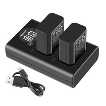 NEEWER NP-FW50 Camera Battery Charger Set Compatible with Sony ZV-E10 A7 A7R A7R - £42.45 GBP
