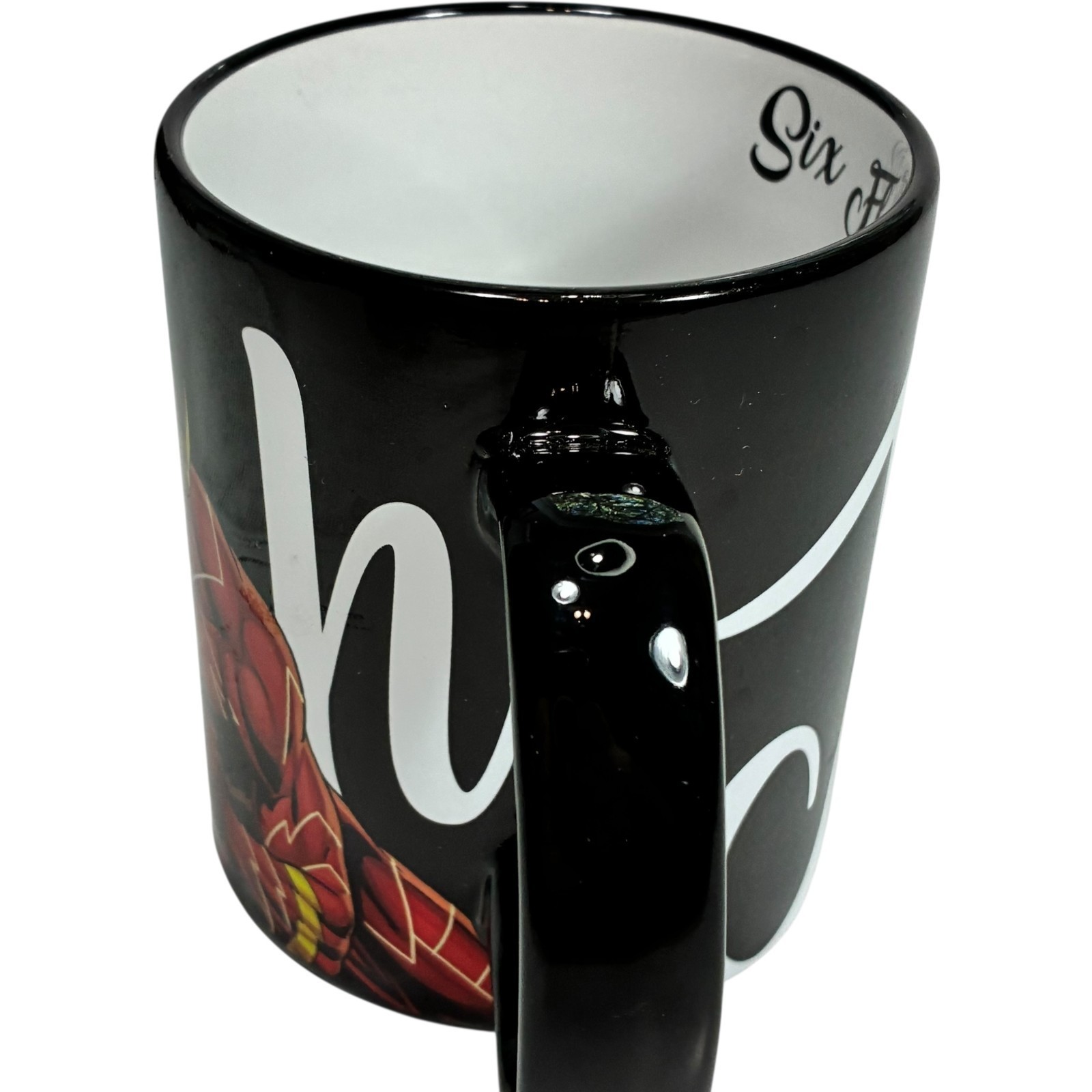 rare The Flash Dc Comics six flags large black coffee mug Item image 4