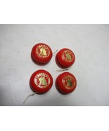 4 Vintage Kodak Smothers Brothers Wooden Red YoYo Promotional Toy - $27.71